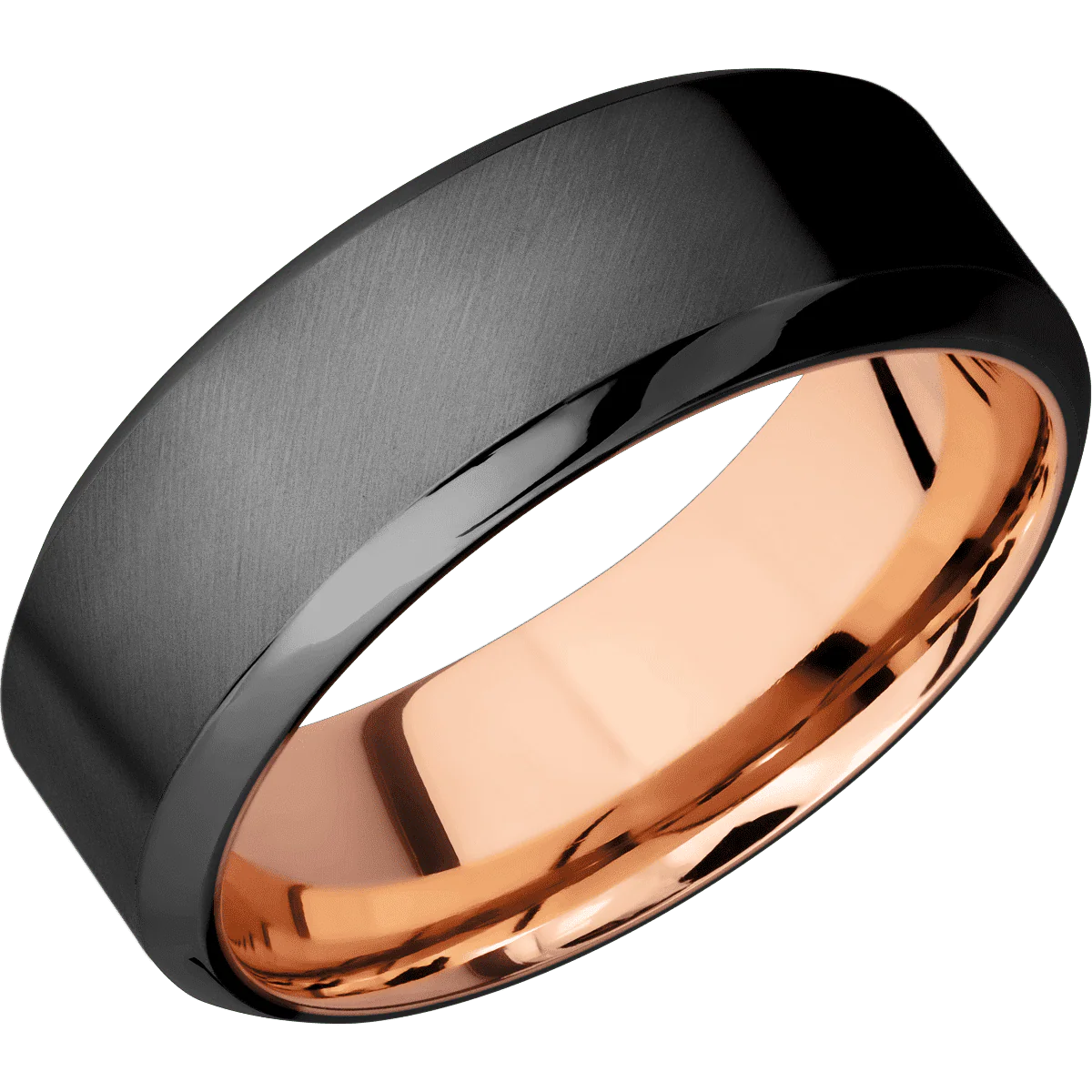 Zirconium + Anglesatin , Polish Finish + 14K Rose Gold - Image 2