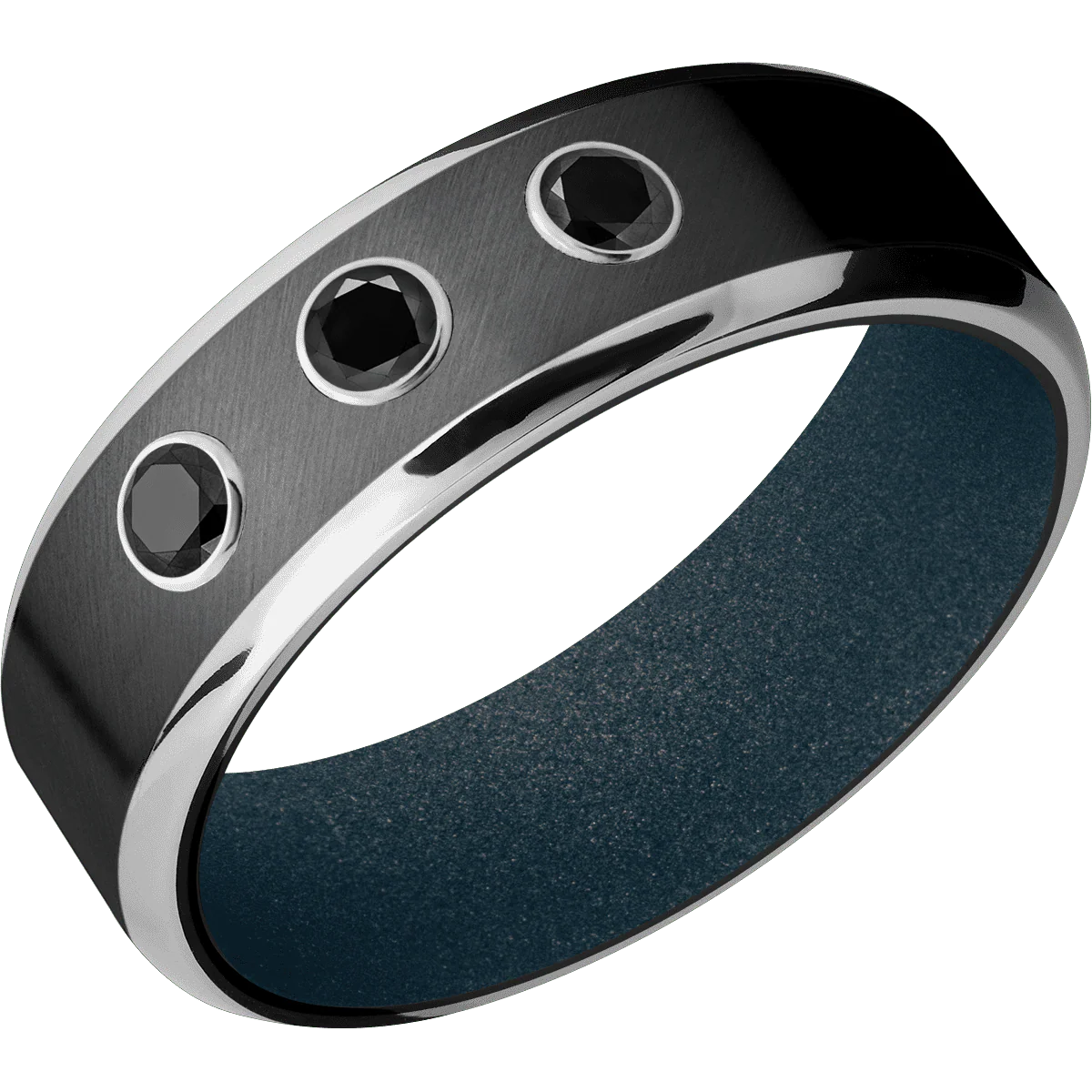 Zirconium + Anglesatin , Polish Finish + Blue Titanium - Image 2
