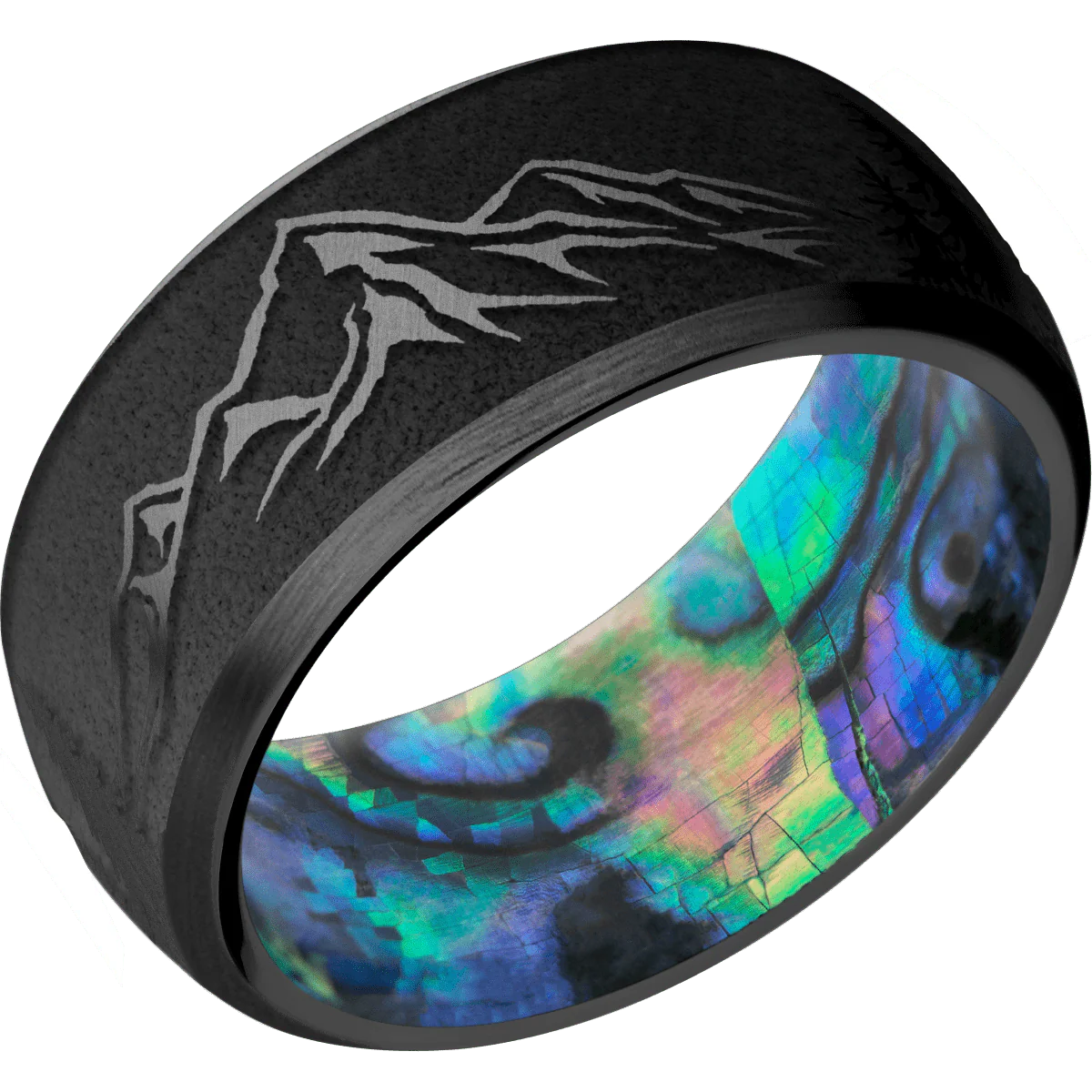 Zirconium + Anglesatin , Satin Finish + Abalone - Image 2