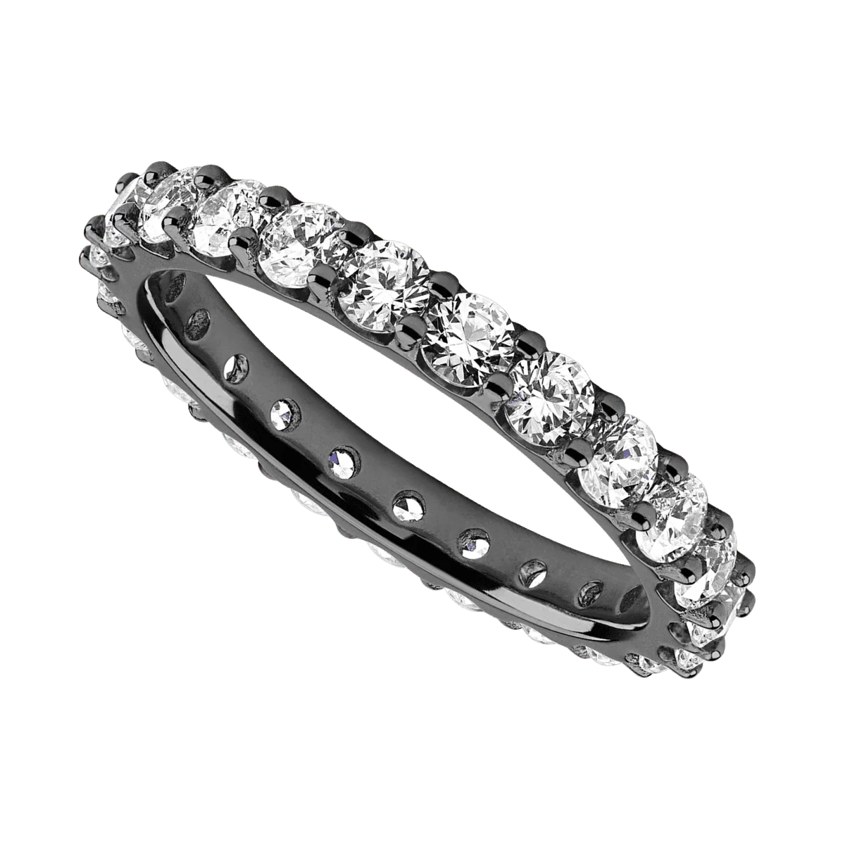 Zirconium band with 23 Round Lab Grown Diamond (ST) having TCW-1.61 - Image 3