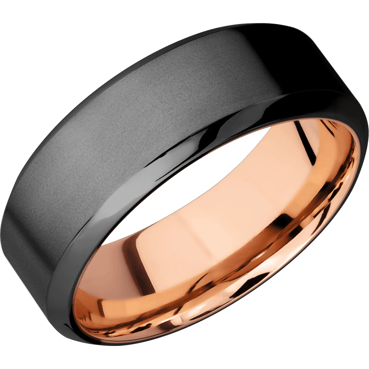 Zirconium + Bead , Polish Finish + 14K Rose Gold - Image 2