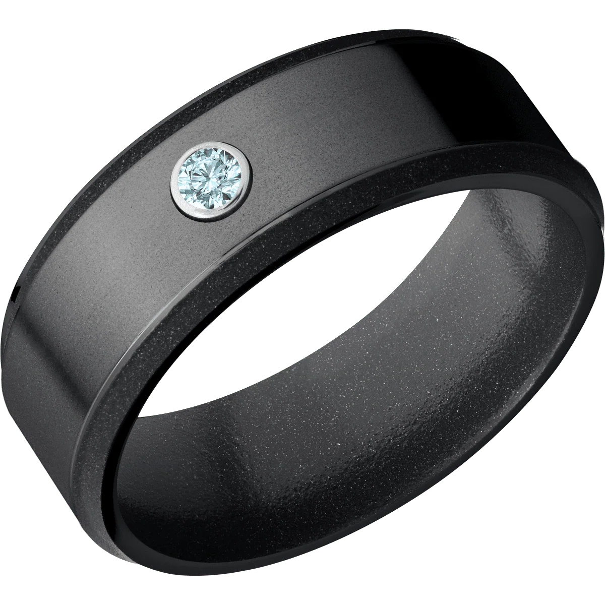 Zirconium + Bead , Polish Finish + Dark Grey - Image 2