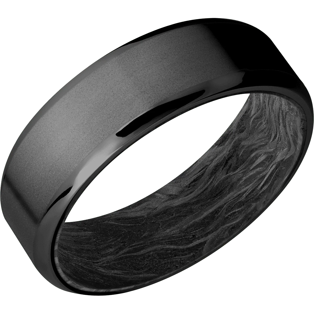 Zirconium + Bead , Polish Finish + Forged Carbon Fiber - Image 2