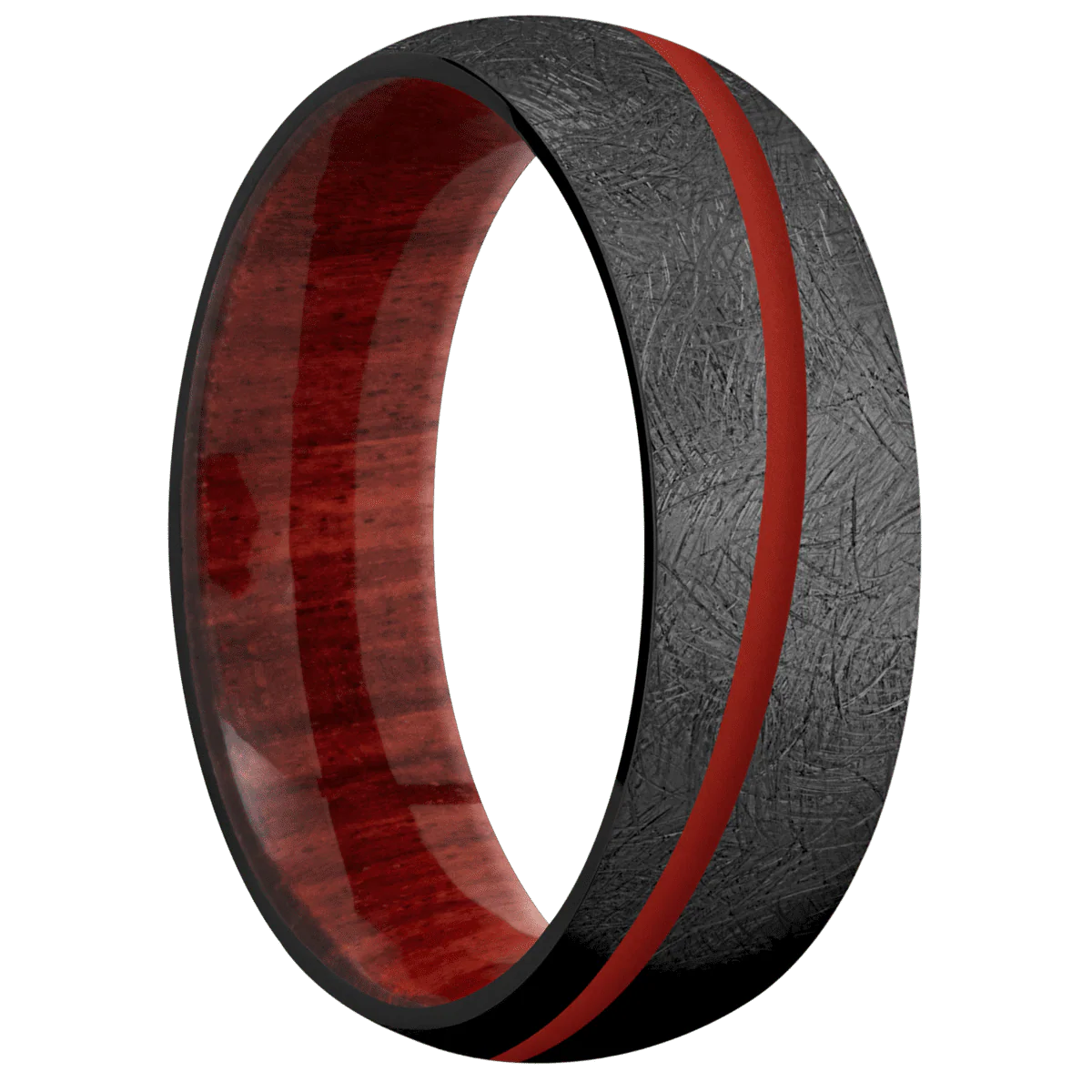 Zirconium + Distressed Finish + Red Heart