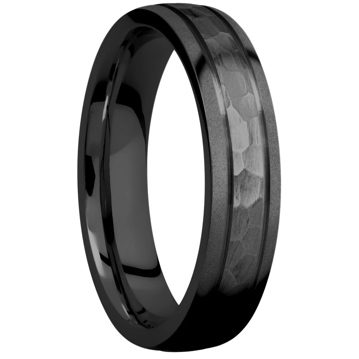 Zirconium + Hammer , Bead Finish