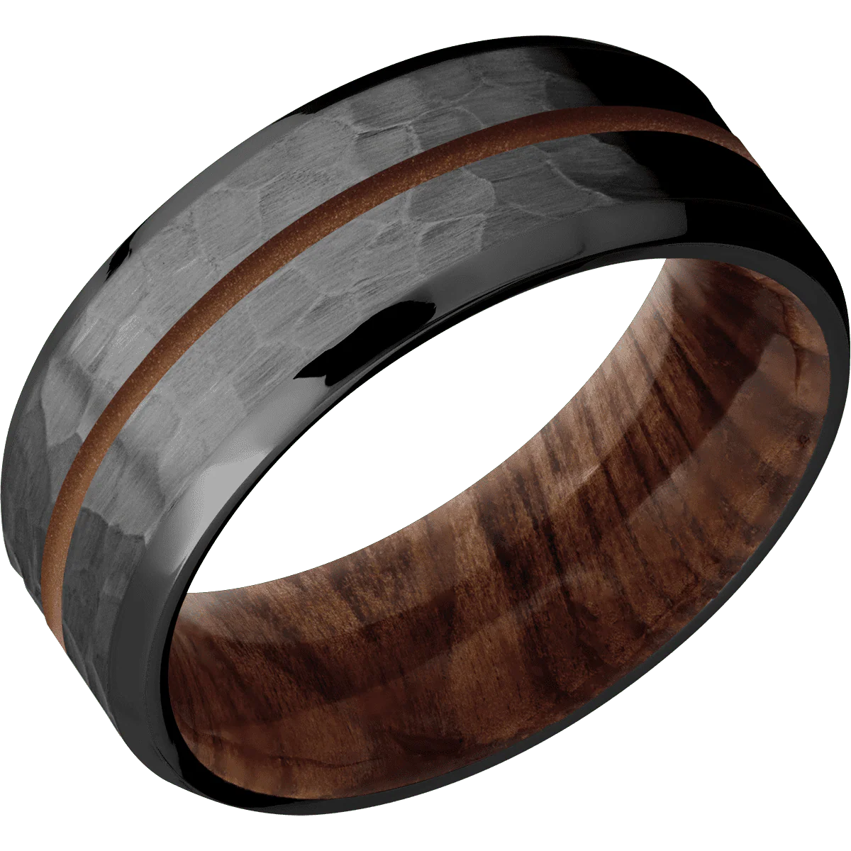 Zirconium + Hammer , Polish Finish + Sequoia - Image 2