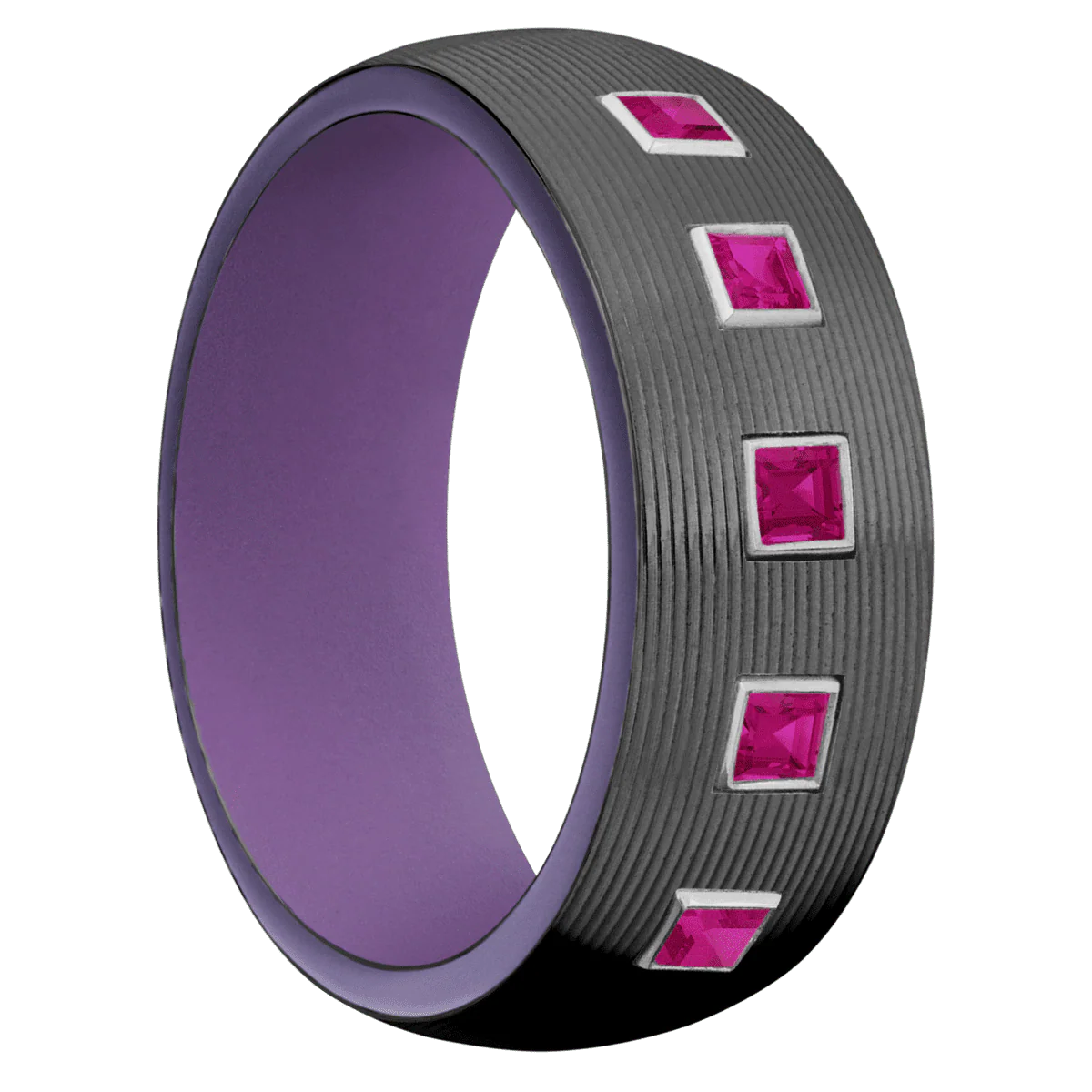 Zirconium + Machine Finish + Wild Purple