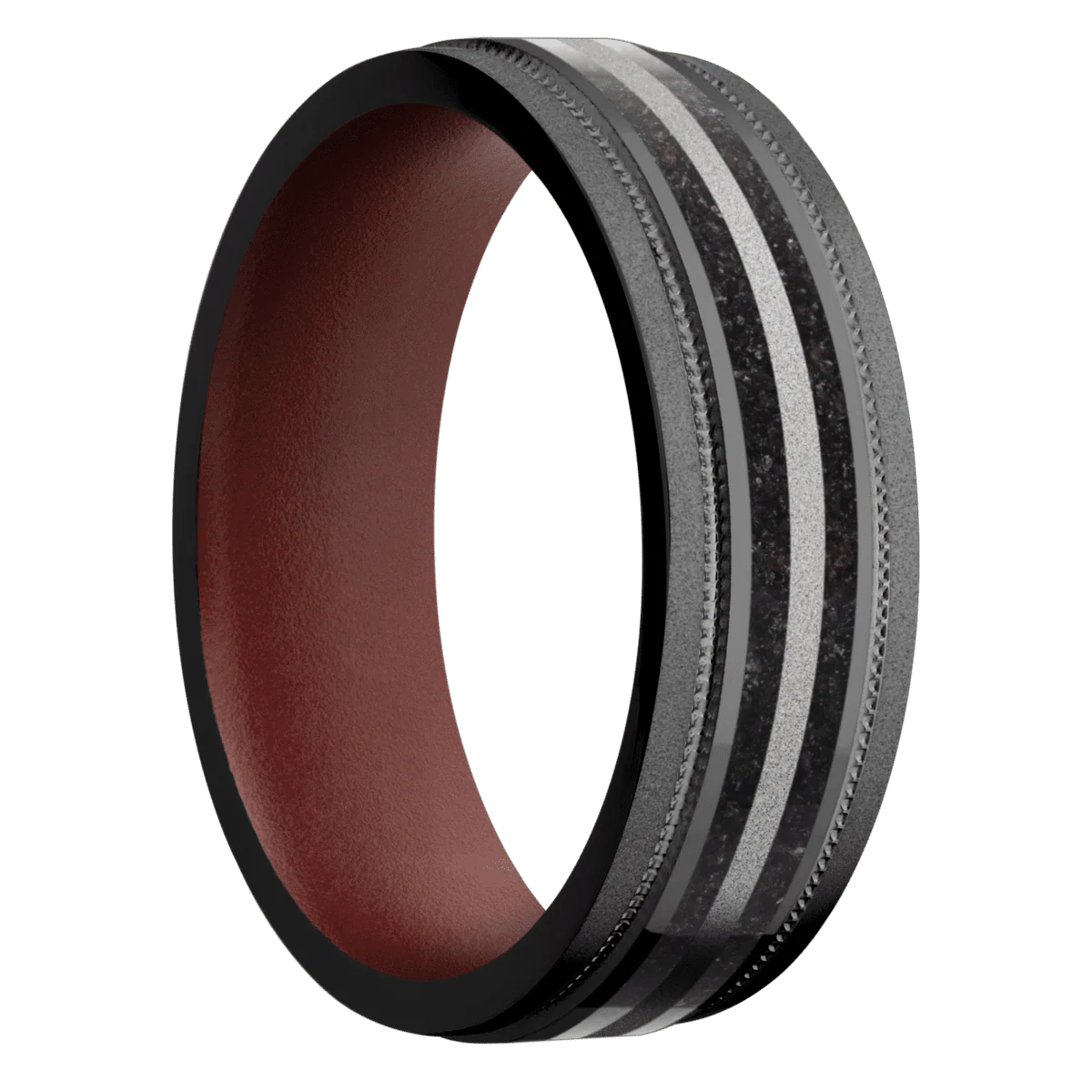 Zirconium + Polish , Bead Finish + Crimson