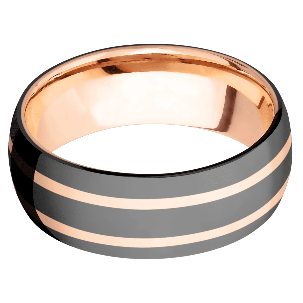 Zirconium + Polish Finish + 14K Rose Gold - Image 3