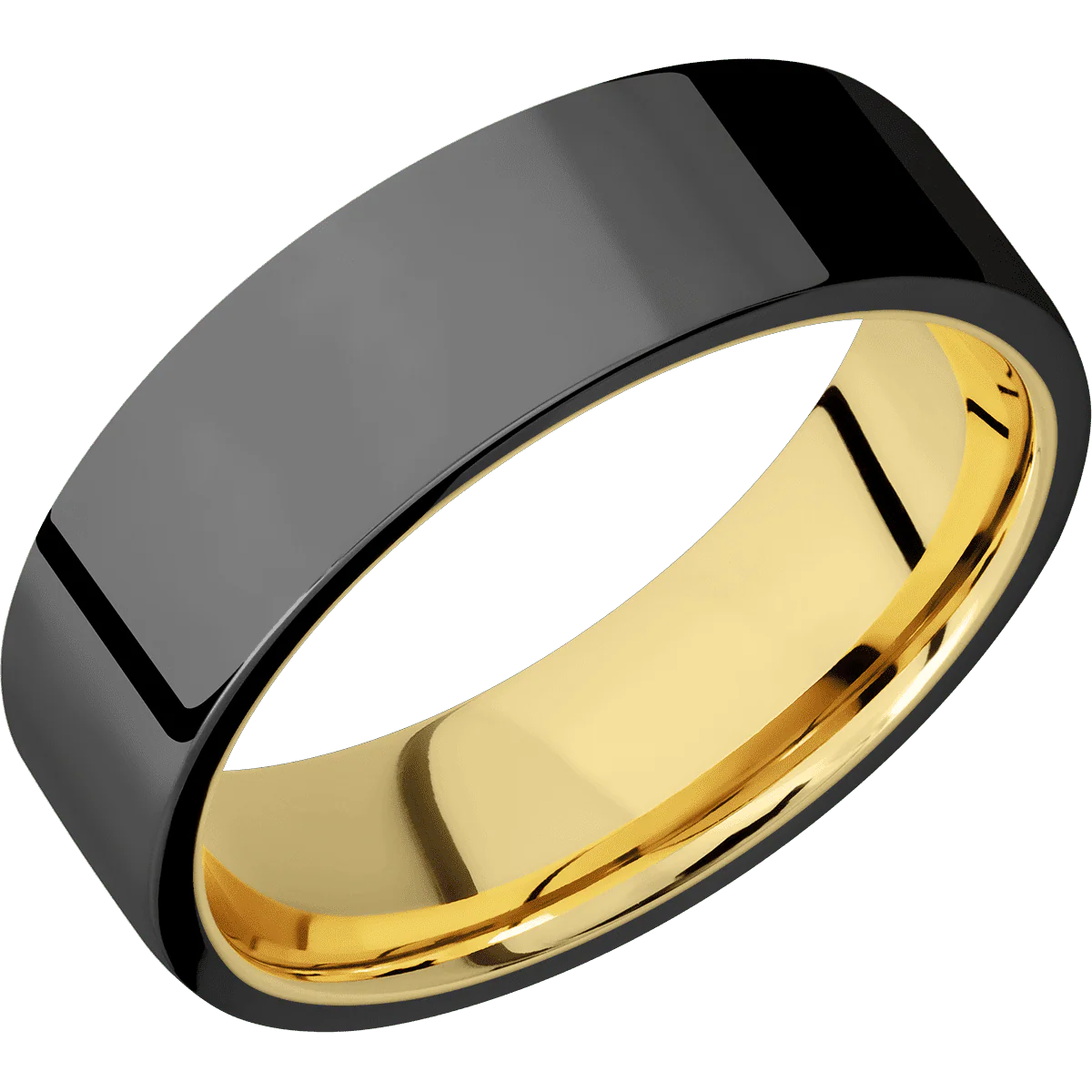 Zirconium + Polish Finish + 14K Yellow Gold - Image 2
