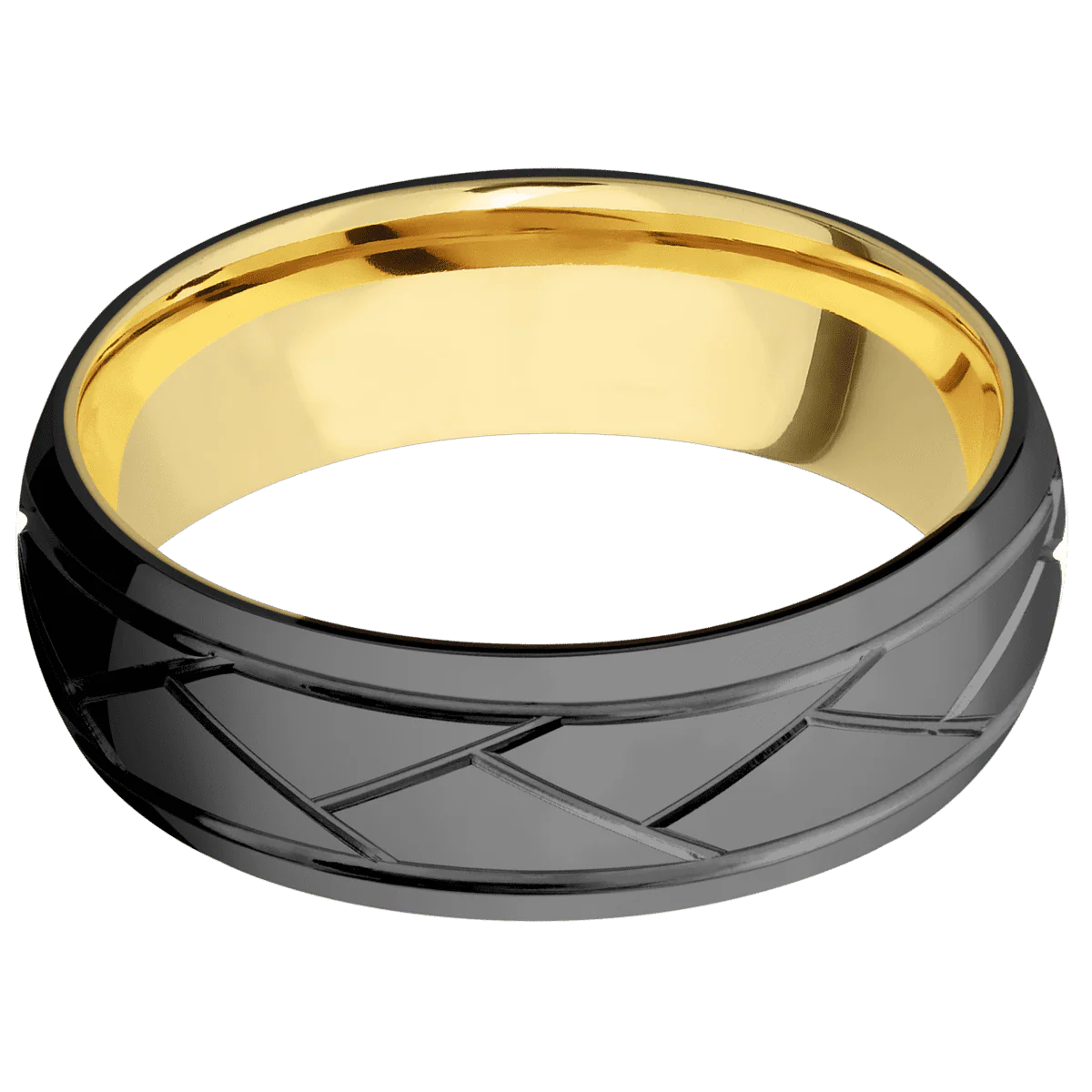 Zirconium + Polish Finish + 14K Yellow Gold - Image 3