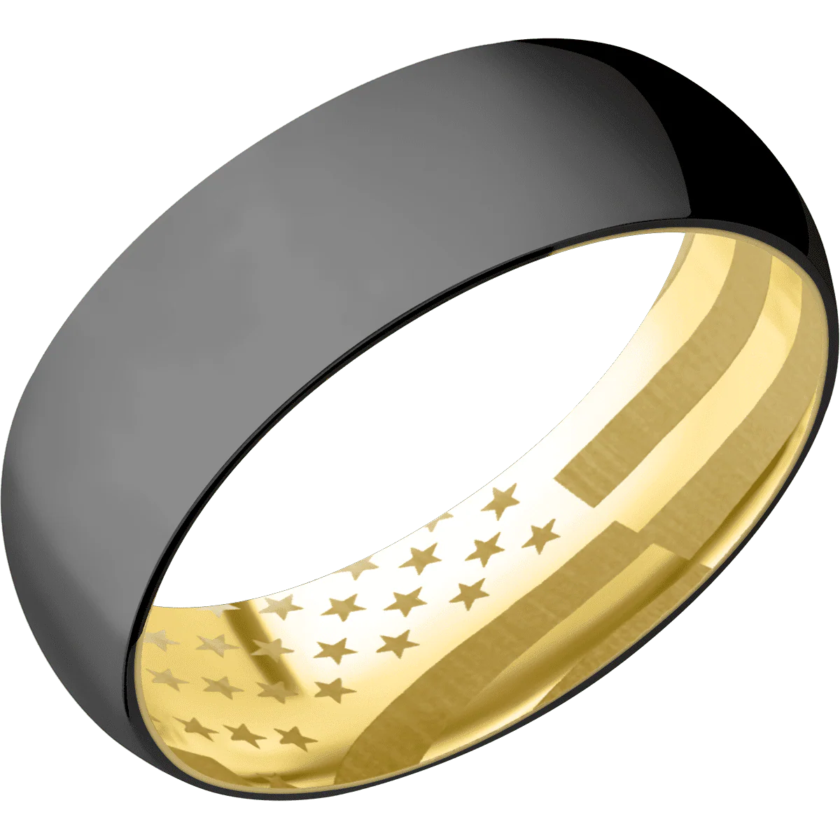 Zirconium + Polish Finish + 18K Yellow Gold - Image 2