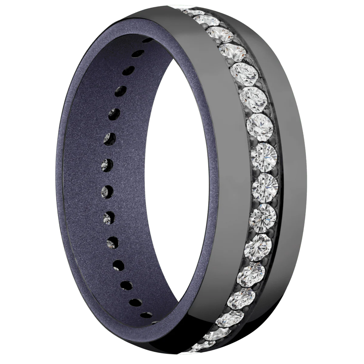 Zirconium + Polish Finish + Crushed Orchid