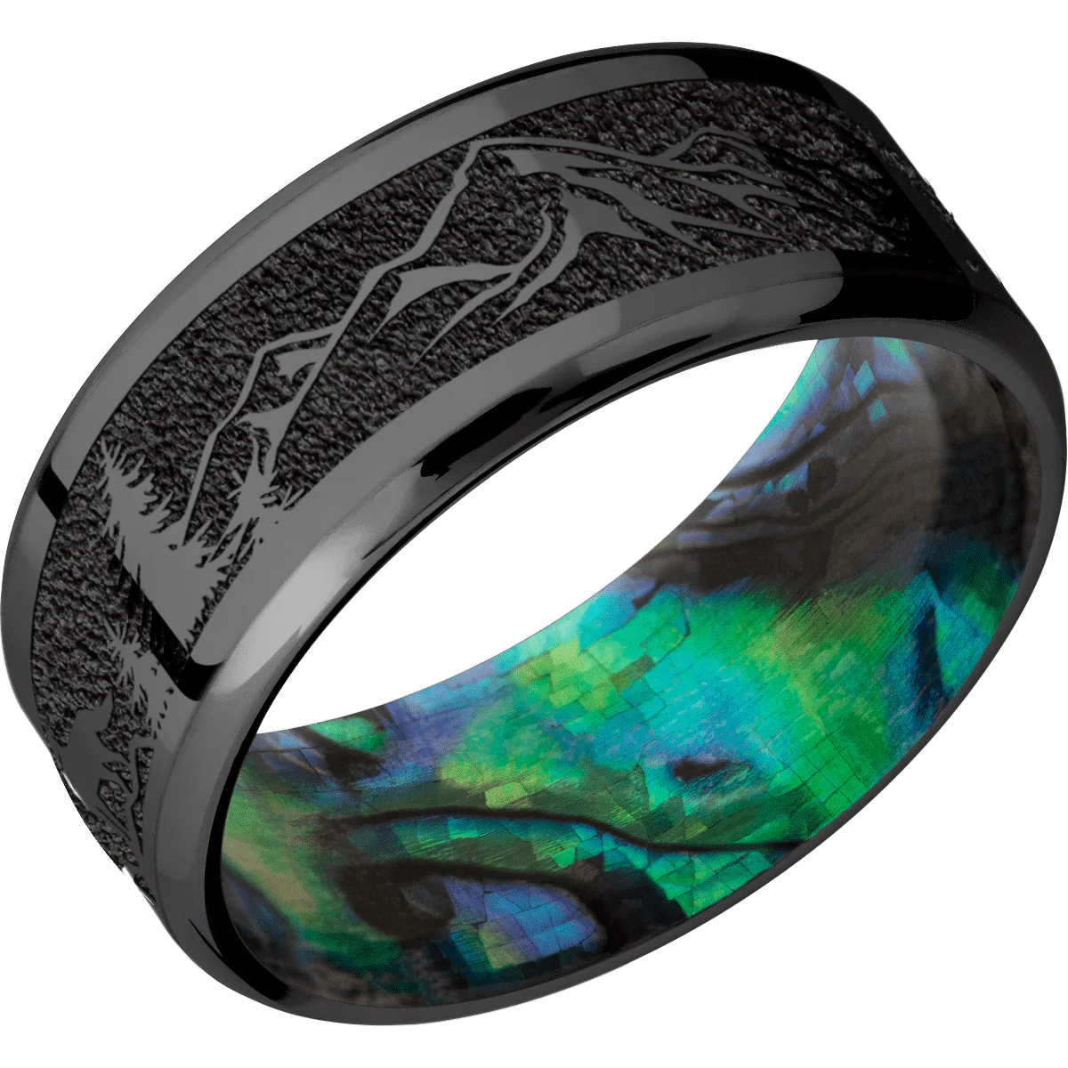 Zirconium + Polish , Polish Finish + Abalone - Image 2