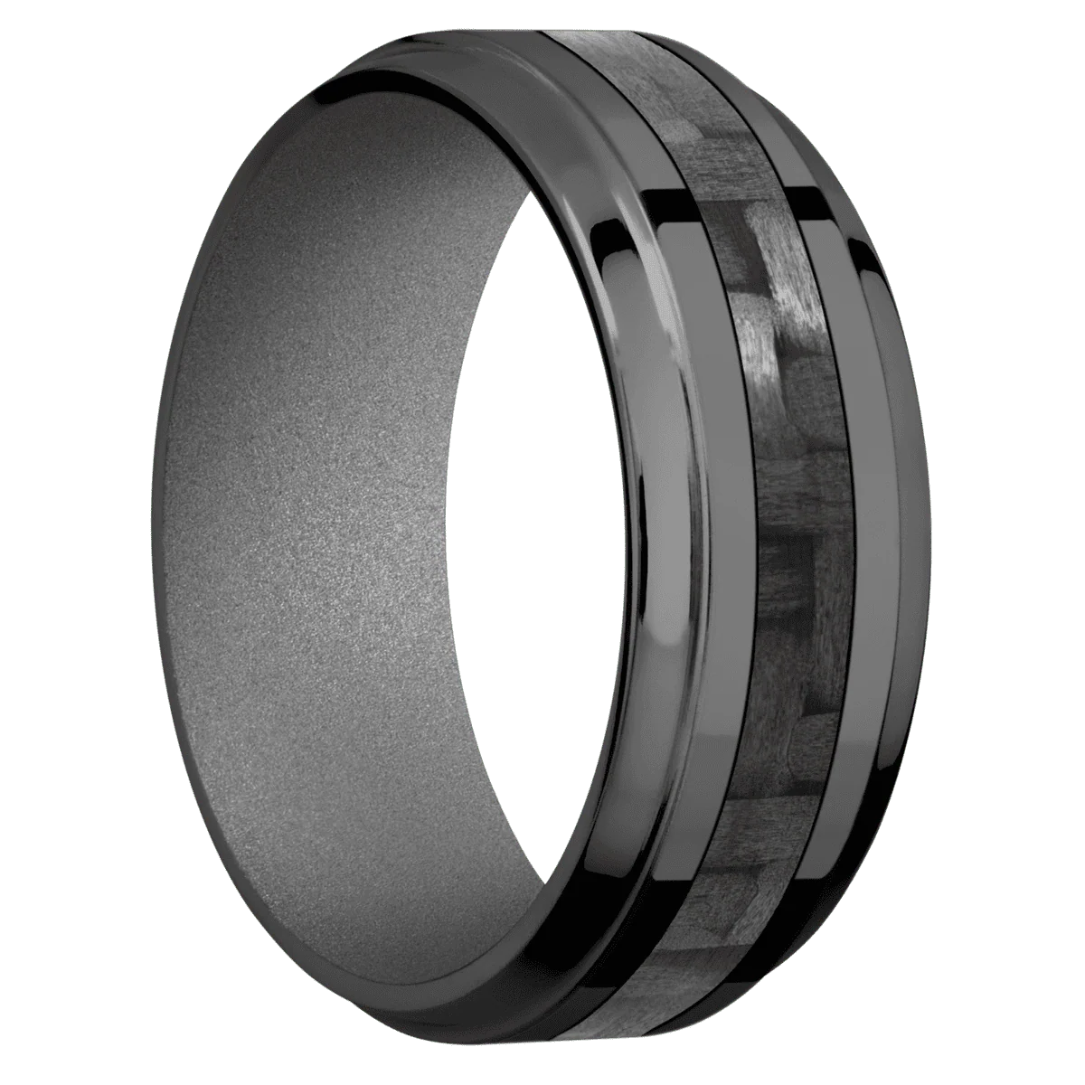 Zirconium + Polish , Polish Finish + Crushed Silver