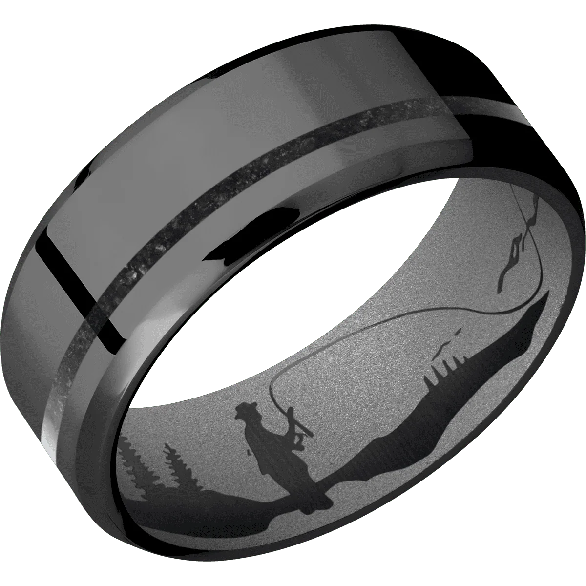 Zirconium + Polish , Polish Finish + Crushed Silver - Image 2
