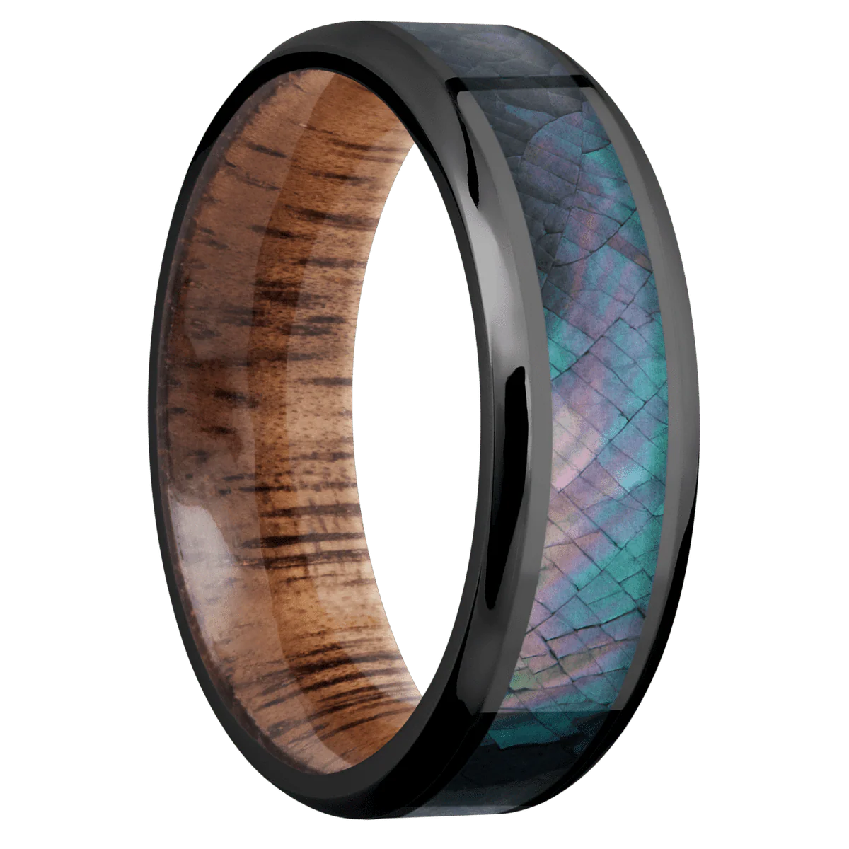 Zirconium + Polish , Polish Finish + Koa