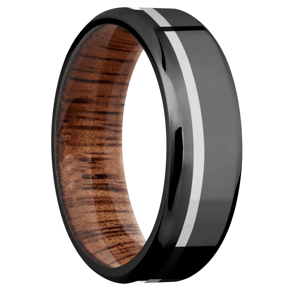 Zirconium + Polish , Polish Finish + Koa