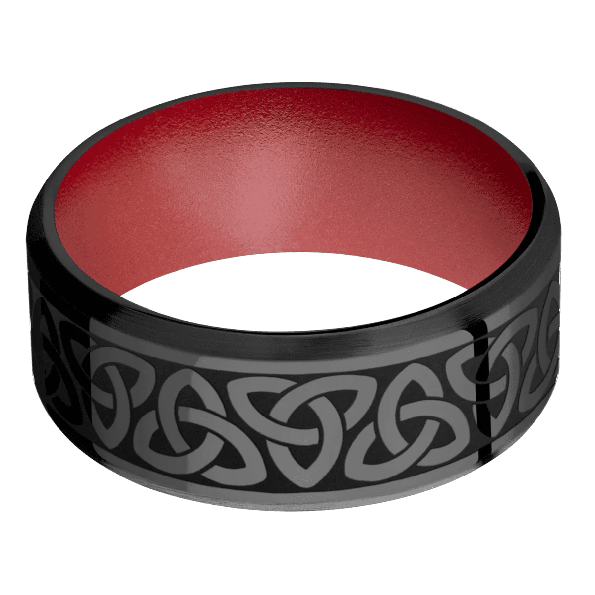 Zirconium + Polish , Satin Finish + Habanero Red - Image 3