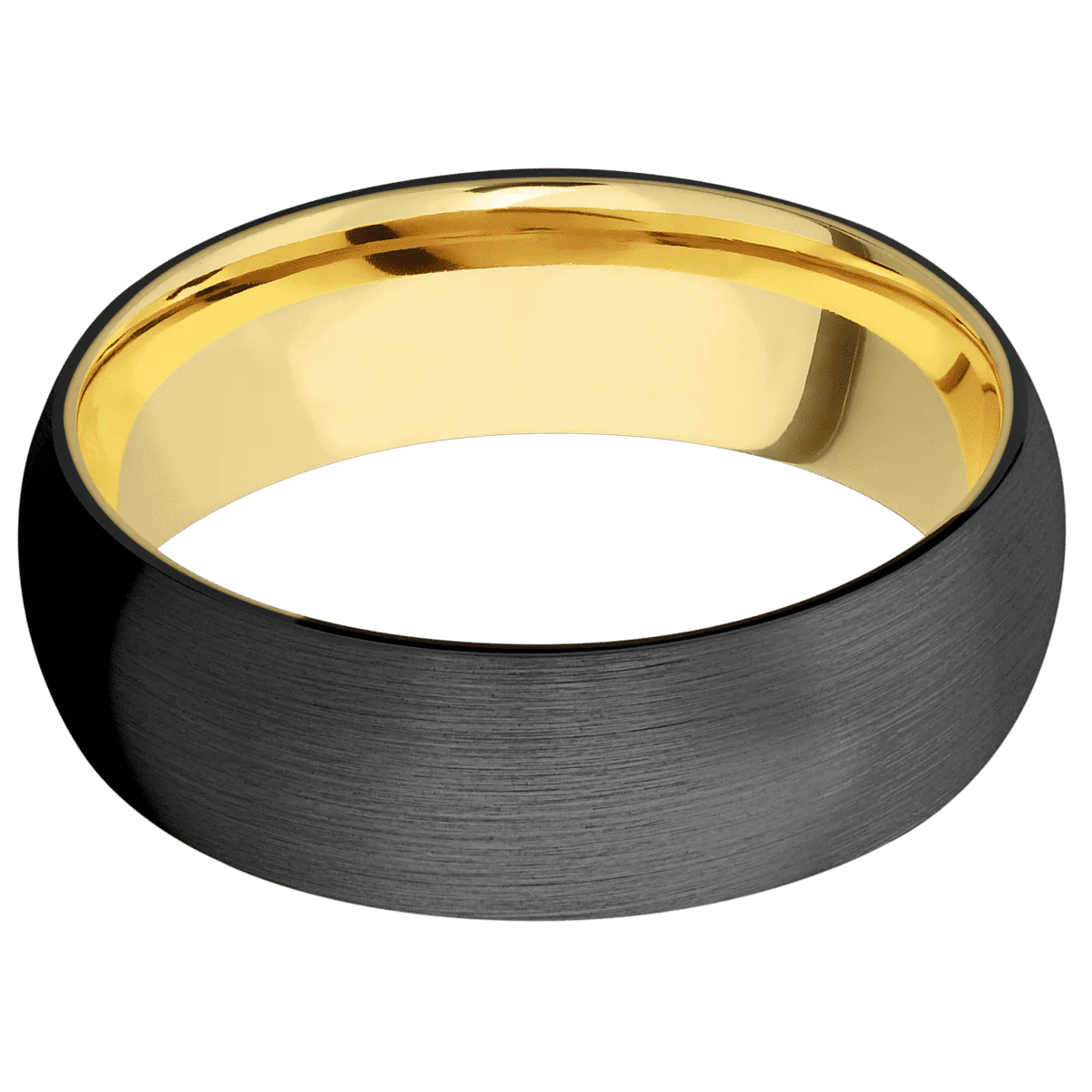 Zirconium + Satin Finish + 14K Yellow Gold - Image 3
