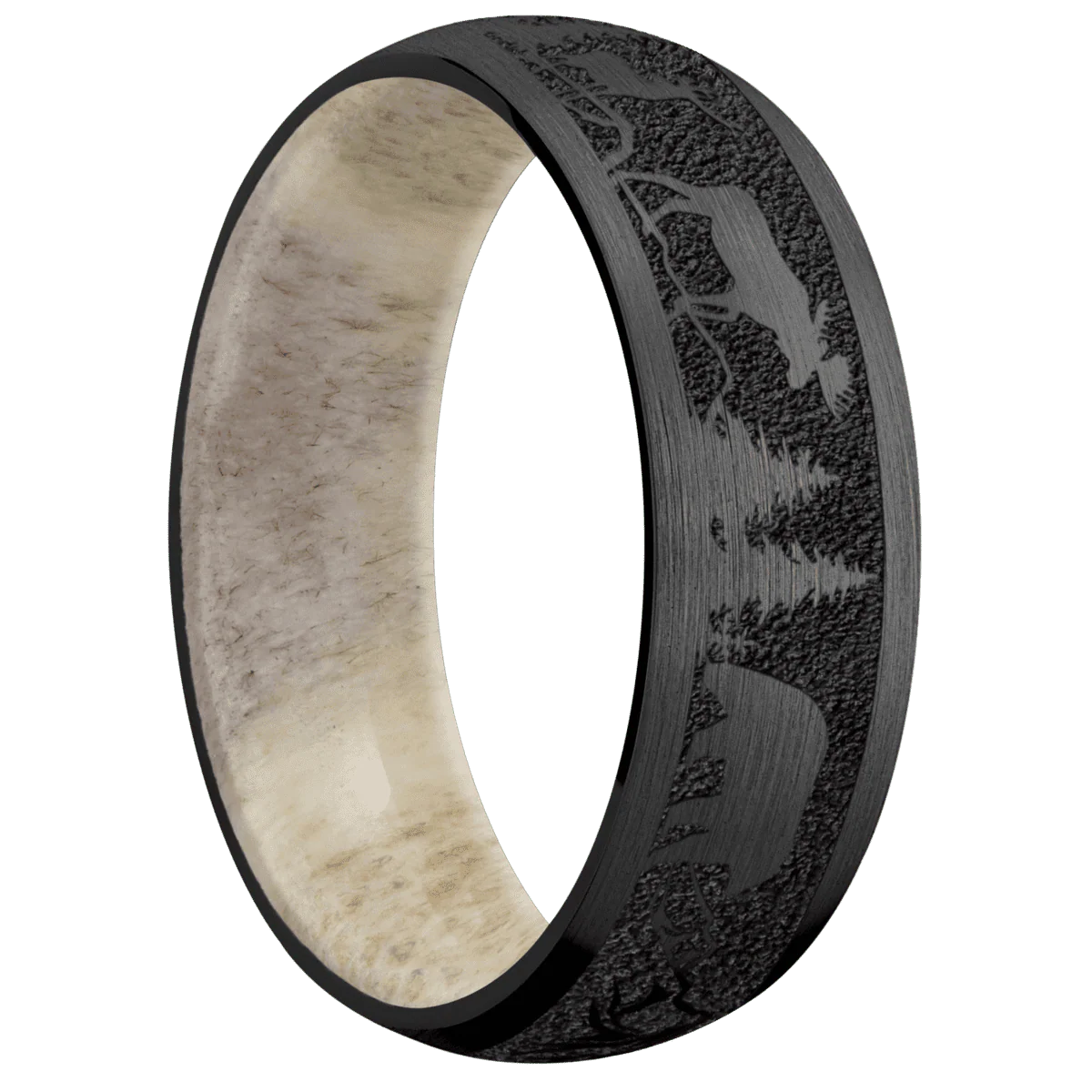 Zirconium + Satin Finish + Antler