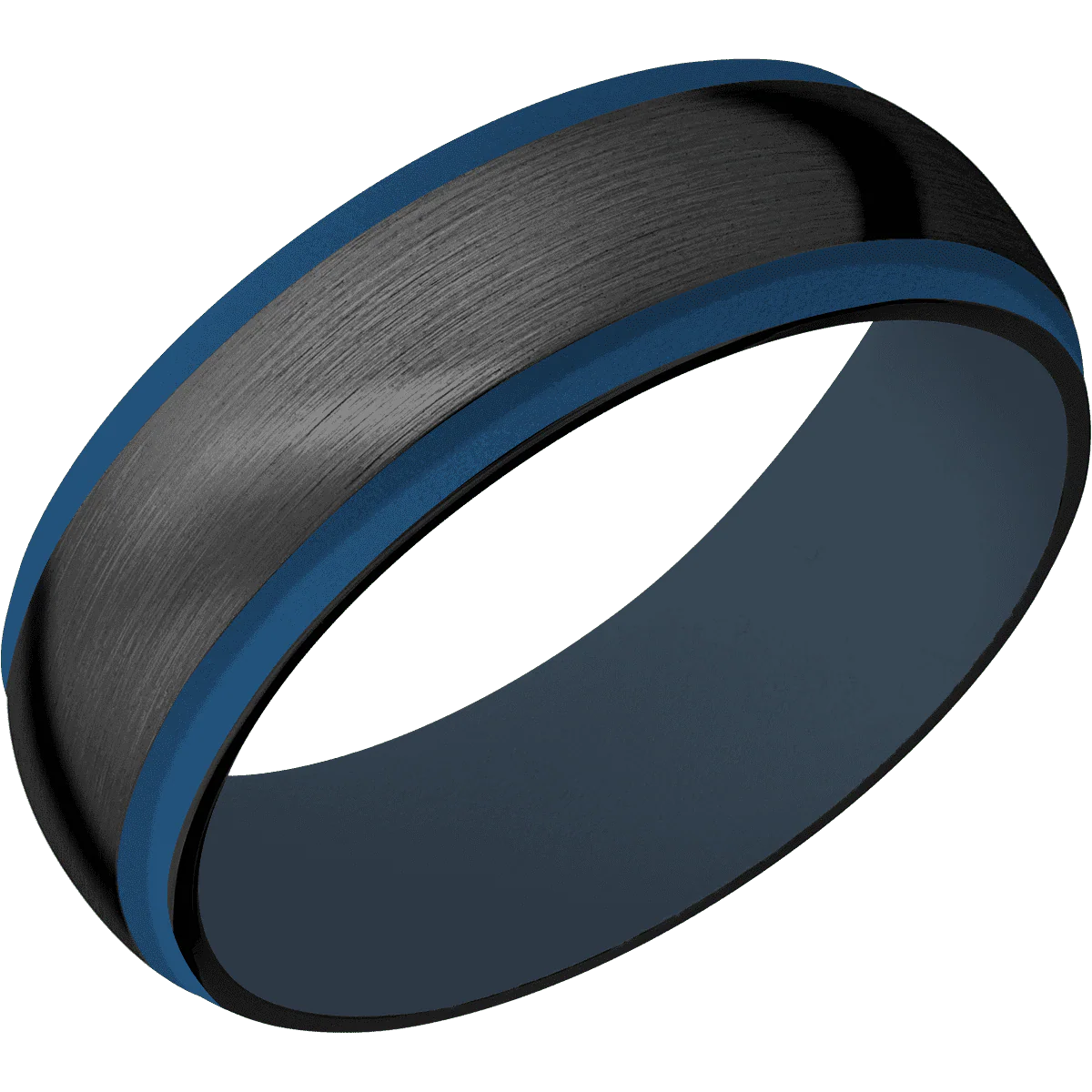 Zirconium + Satin , Polish Finish + Navy Blue - Image 2
