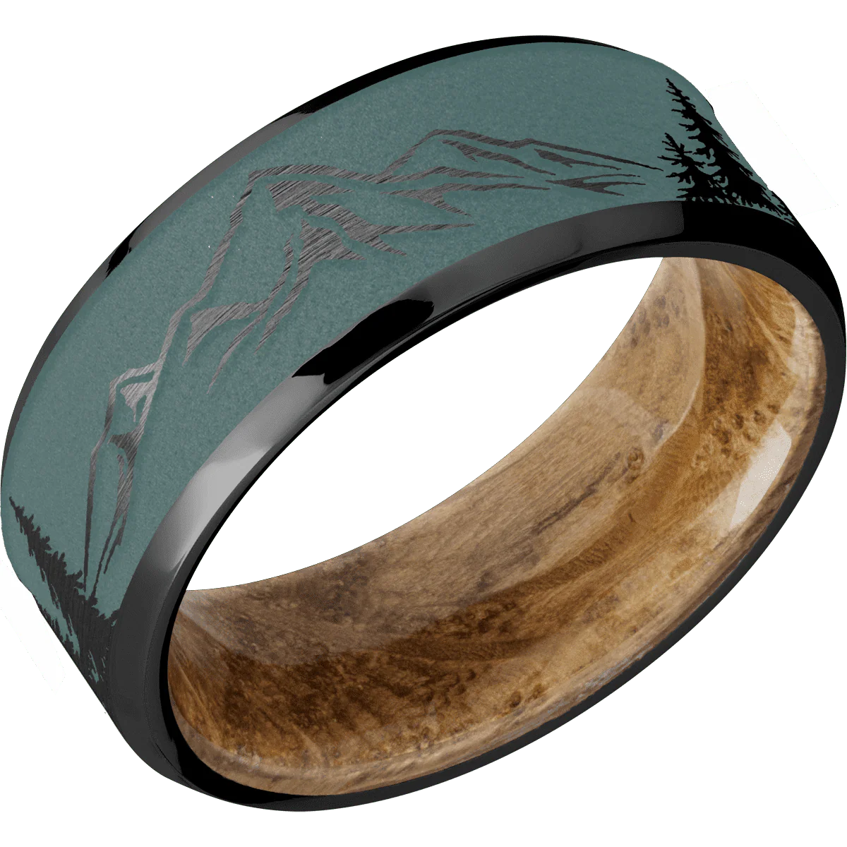 Zirconium + Satin , Polish Finish + Whiskey Barrel - Image 2